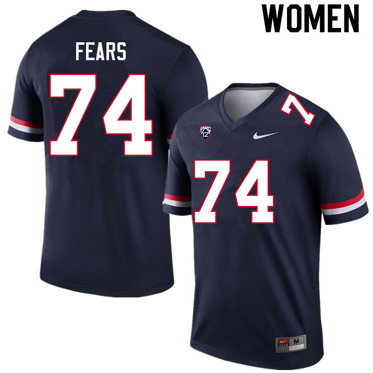 Women #74 Paiton Fears Arizona Wildcats College Football Jerseys Sale-Navy